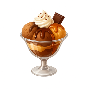 Café / Chocolat / Caramel liegeois