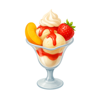 Pêche ou Fraise melba
